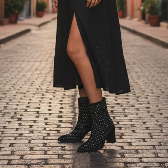 Charles by Charles David Shoes - NWB Charles by Charles David Danielle Studded Stretch Bootie Black Women’s 6M